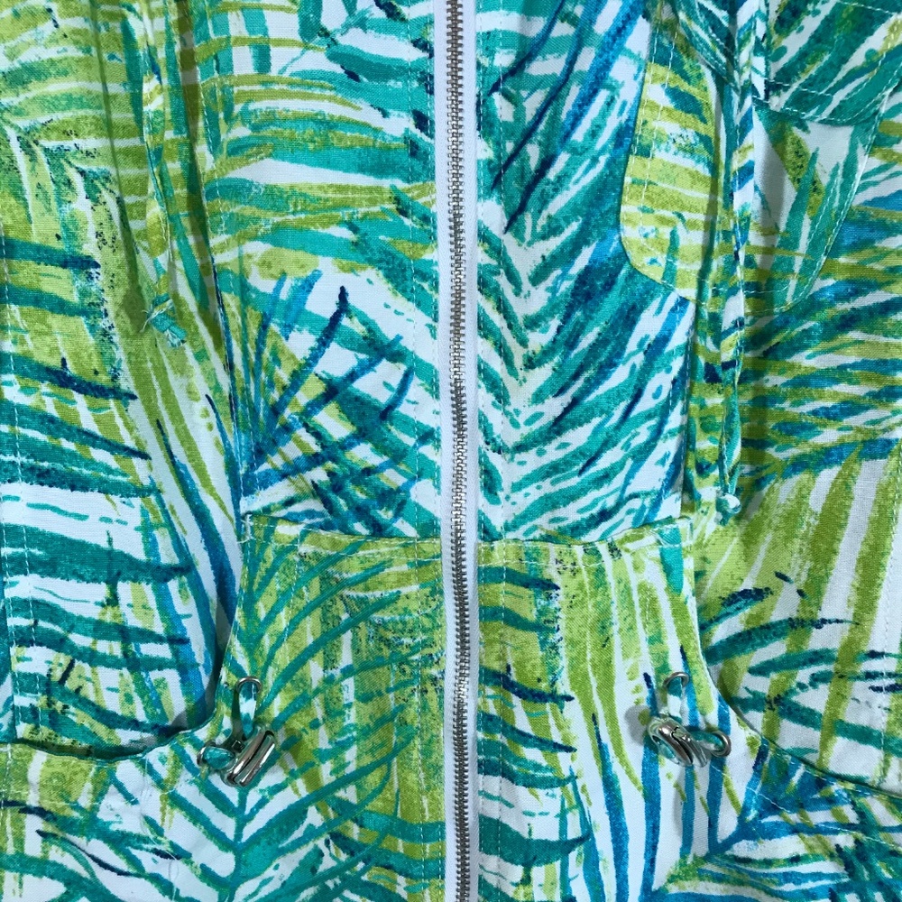 Ruby Rd Full Zip Palm Print Jacket - Picture 2 of 4